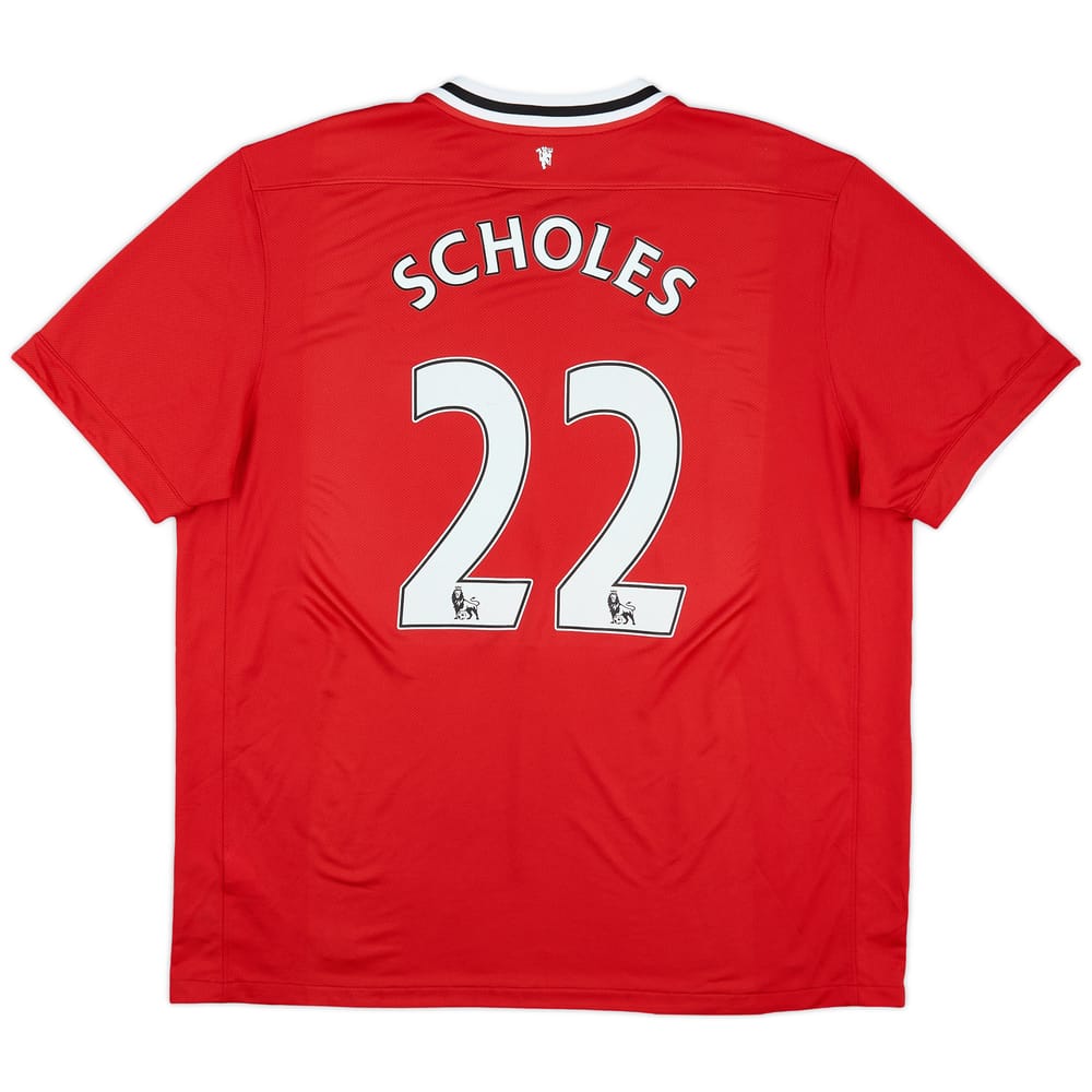 2011-12 Manchester United Home Shirt Scholes #22 - 8/10 - (XXL)