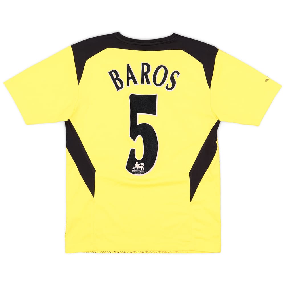 2004-06 Liverpool Away Shirt Baros #5 - 7/10 - (L.Boys)