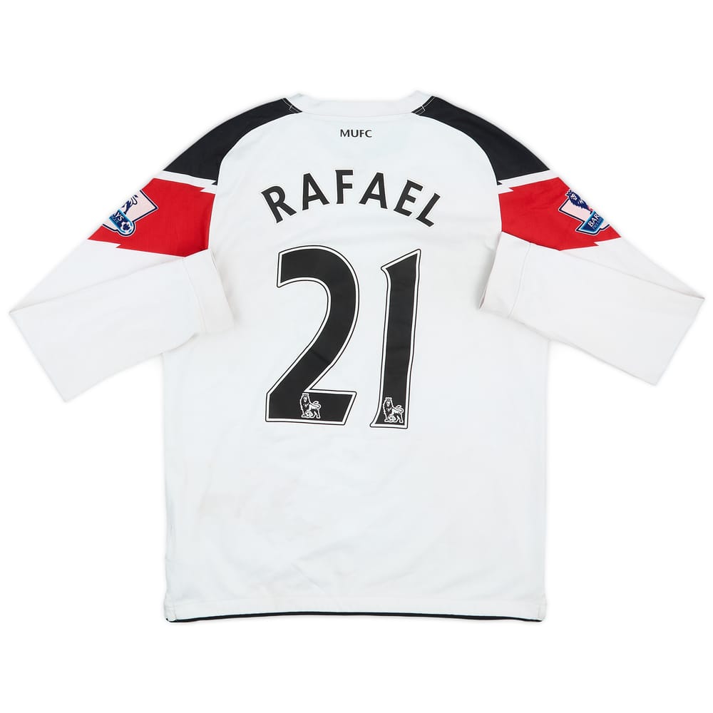 2010-12 Manchester United Away L/S Shirt Rafael #21 - 4/10 - (XL.Boys)