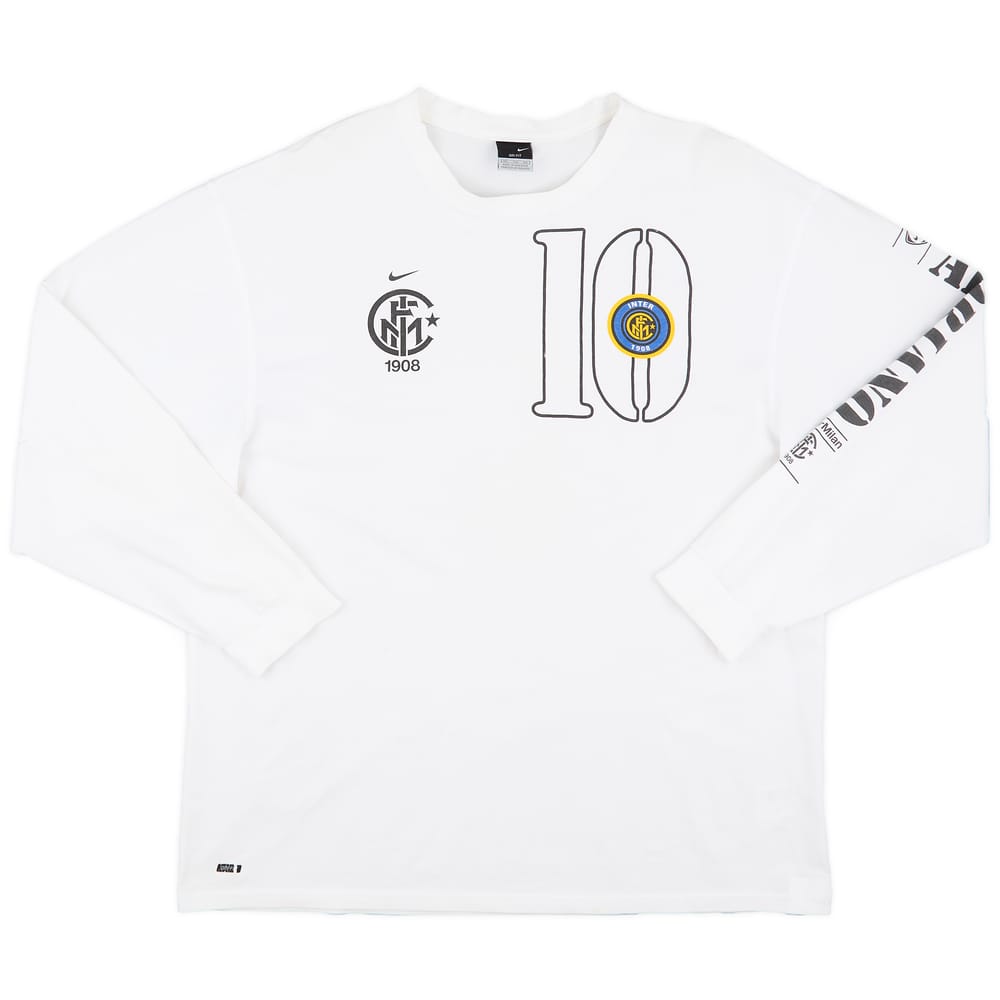 2006-07 Inter Milan Nike 'Adriano #10' L/S Tee - 8/10 - (XXL)