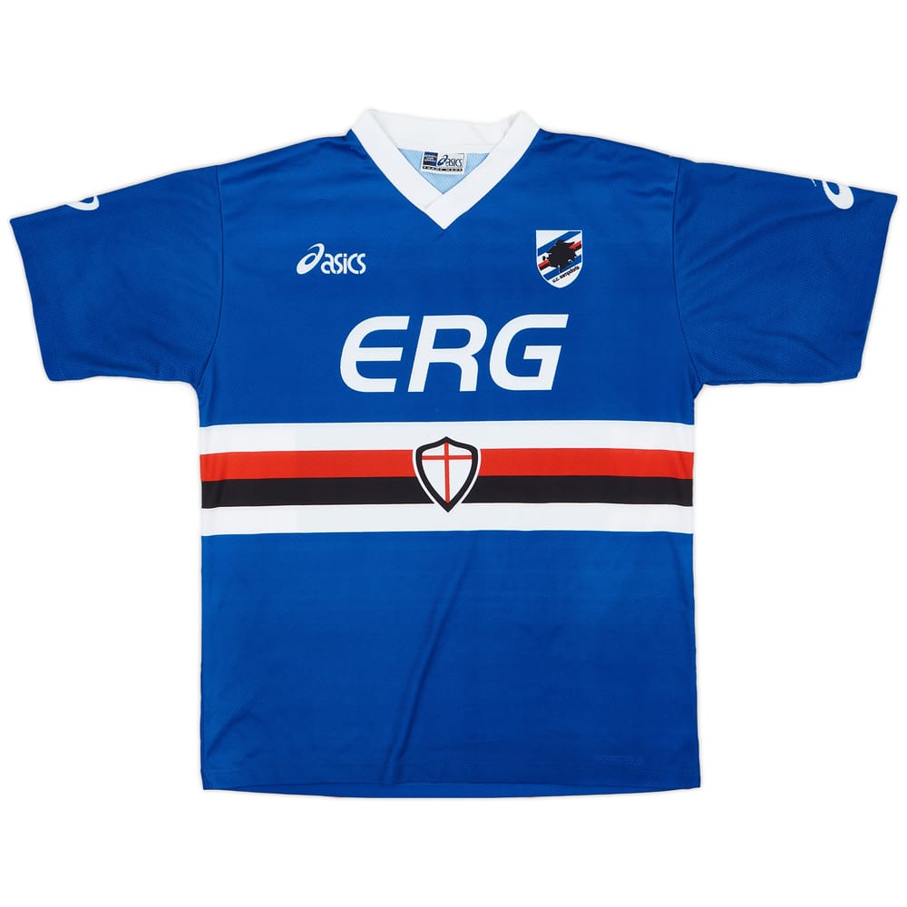 2002-03 Sampdoria Asics Training Shirt - 8/10 - (XL)