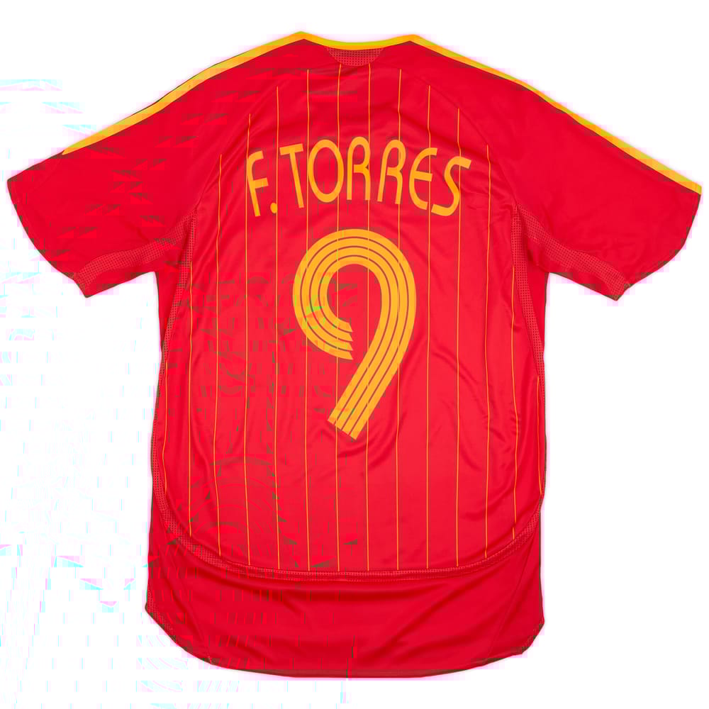 2006-08 Spain Player Issue Home Shirt Torres #9 - 6/10 - (S)