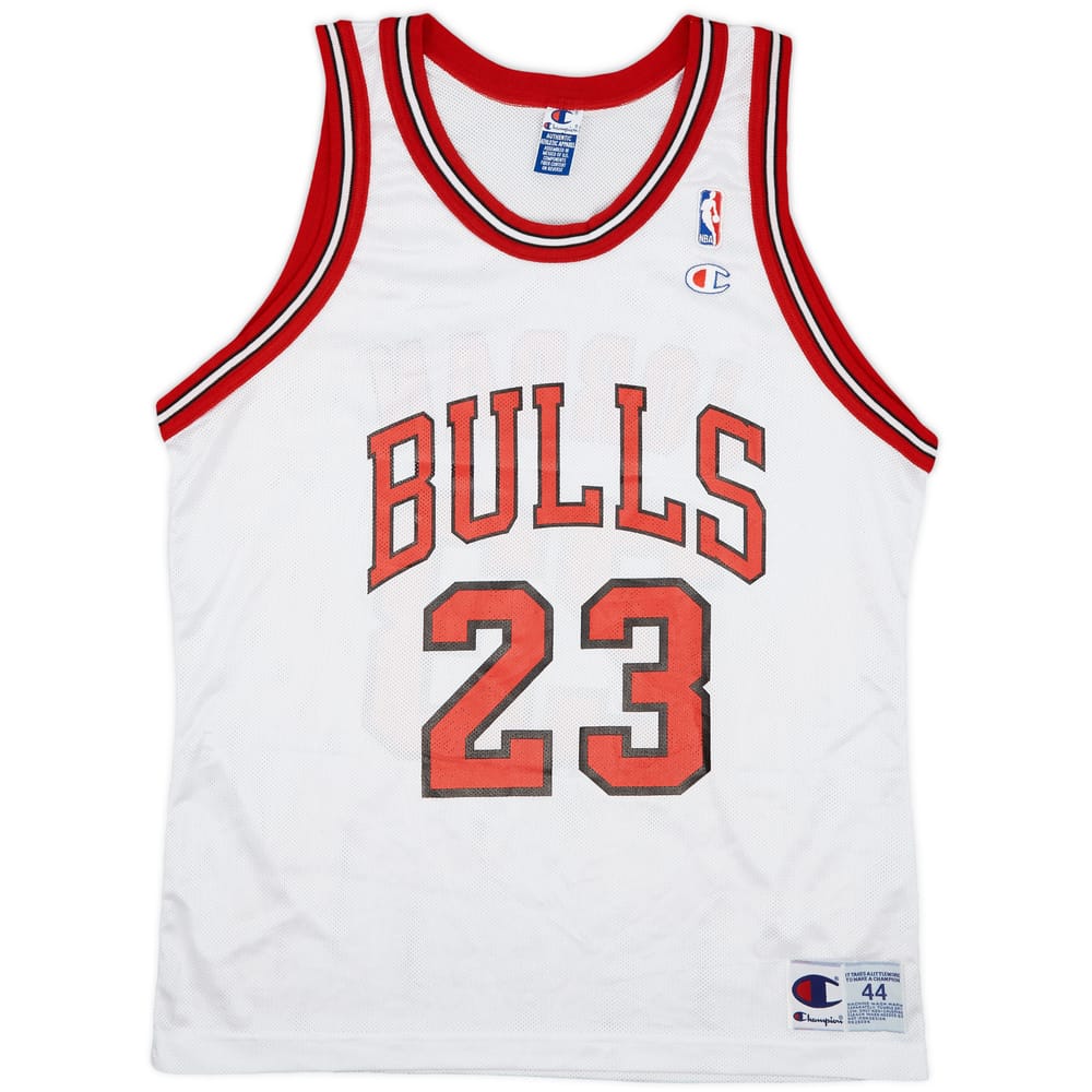 1995-98 Chicago Bulls Jordan #23 Champion Home Jersey - 9/10 - (L)