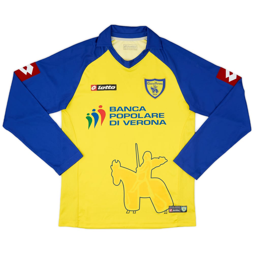 2009-10 Chievo Verona Home L/S Shirt - 8/10 - (XS)