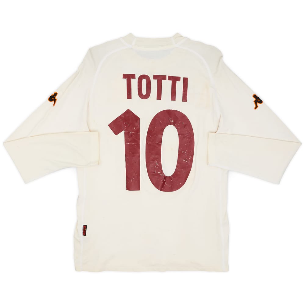 2000-01 Roma Away L/S Shirt Totti #10 - 4/10 - (S)