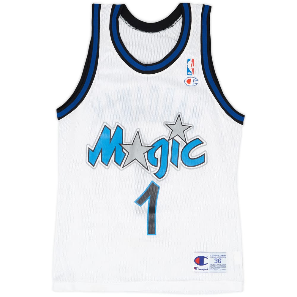 1993-95 Orlando Magic Hardaway #1 Champion Home Jersey - 8/10 - (S)