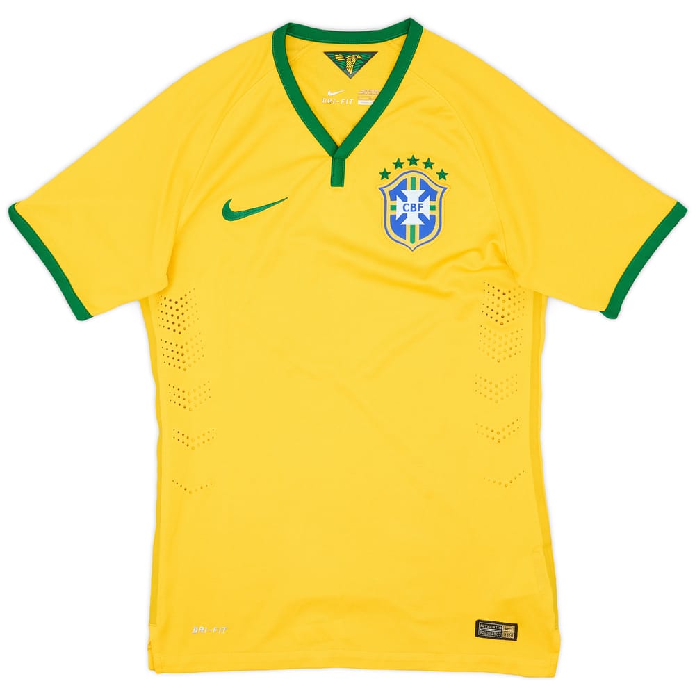 2014-15 Brazil Authentic Home Shirt - 7/10 - (S)