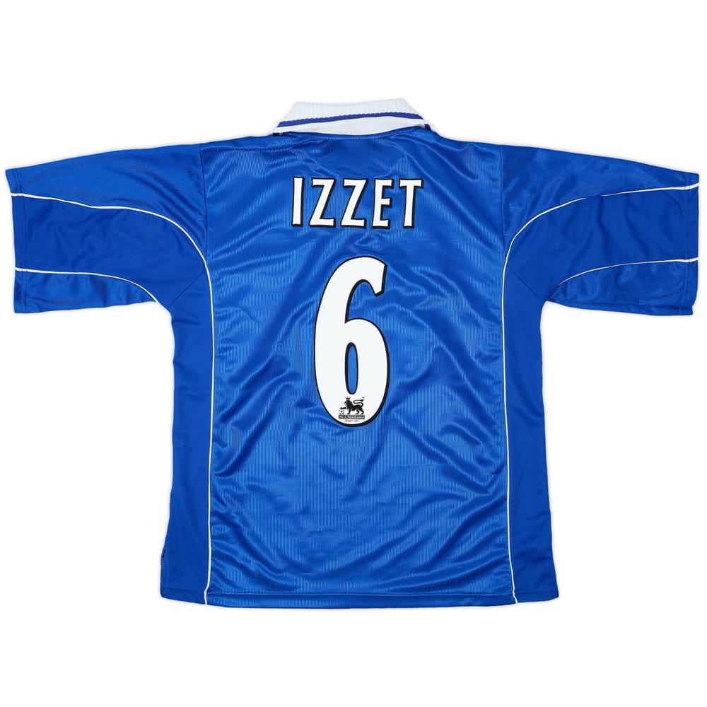 2001-02 Leicester Home Shirt Izzet #6 - 6/10 - (L)