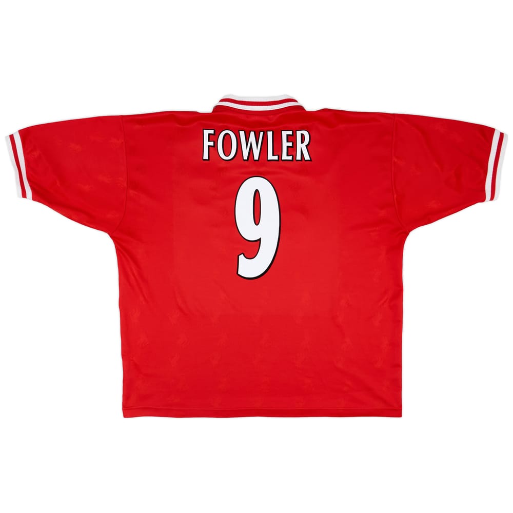 1996-98 Liverpool Home Shirt Fowler #9 - 8/10 - (XXL)