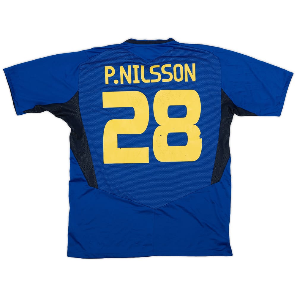 2004-06 Sweden Away Shirt P.Nilsson #28 - 5/10 - (XL)