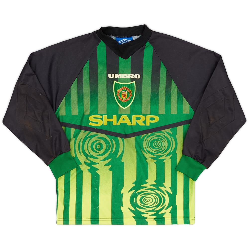 1997-98 Manchester United Green GK Shirt - 8/10 - (Y)