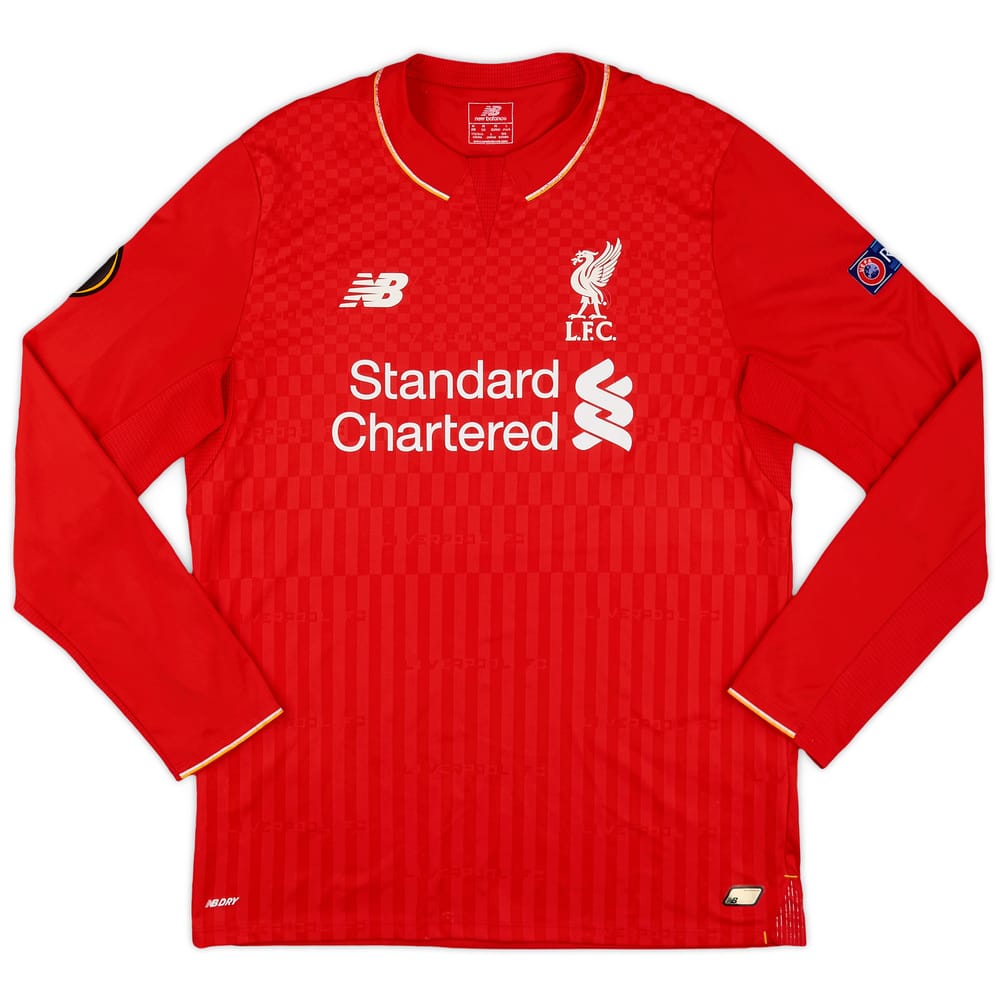 2015-16 Liverpool Home L/S Shirt - 8/10 - (M)