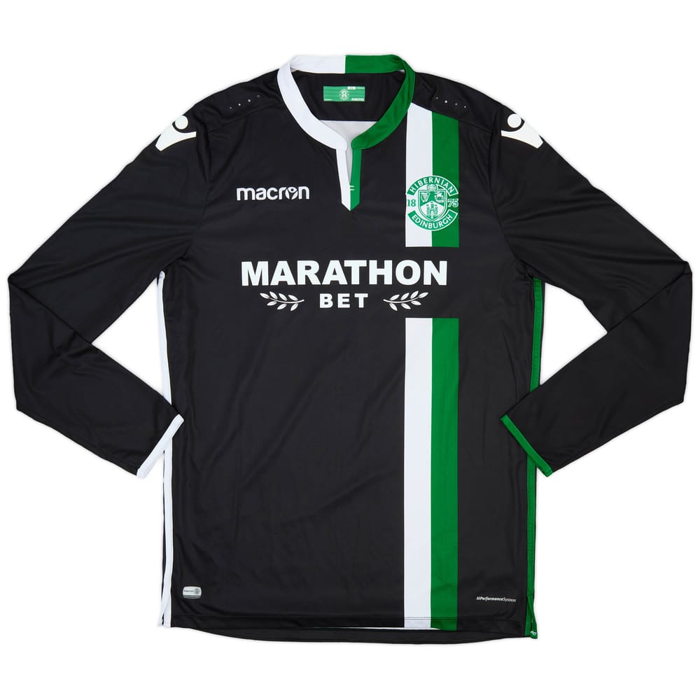 2017-18 Hibernian Away L/S Shirt - 9/10 - (XXL)