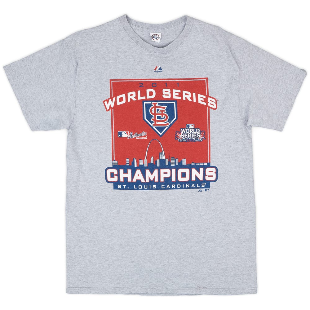 2011 St Louis Cardinals World Series Champions Majestic Tee - 8/10 - (L)