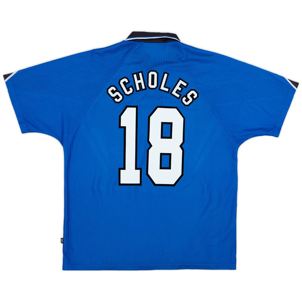1996-98 Manchester United Third Shirt Scholes #18 - 8/10 - (XL)