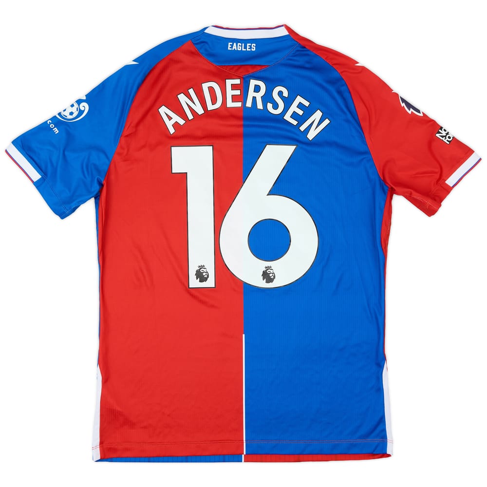2023-24 Crystal Palace Match Issue Home Shirt Andersen #16