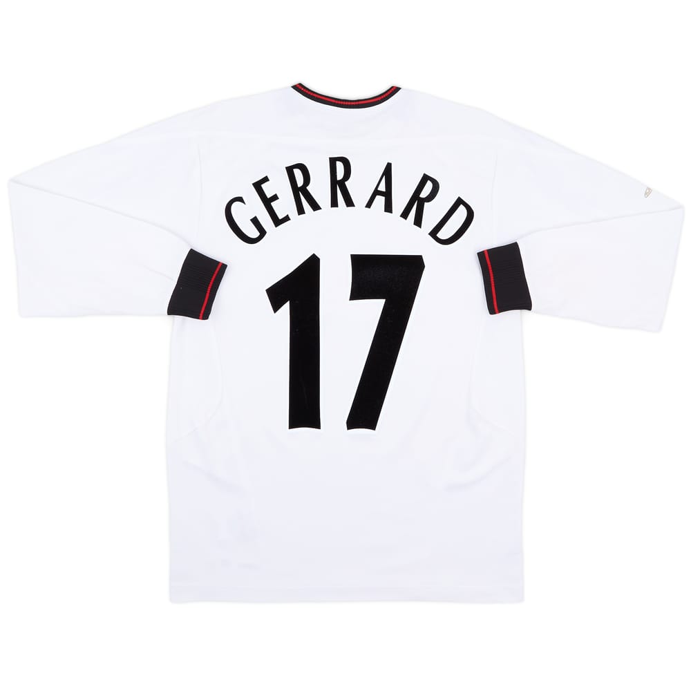 2003-04 Liverpool Away L/S Shirt Gerrard #17 - 7/10 - (S)