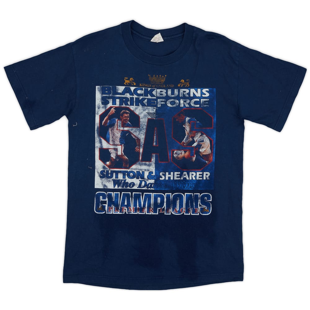 1994-95 Blackburn Rovers "Strikeforce Premier League Champions" Graphic Tee - 6/10 - (M)