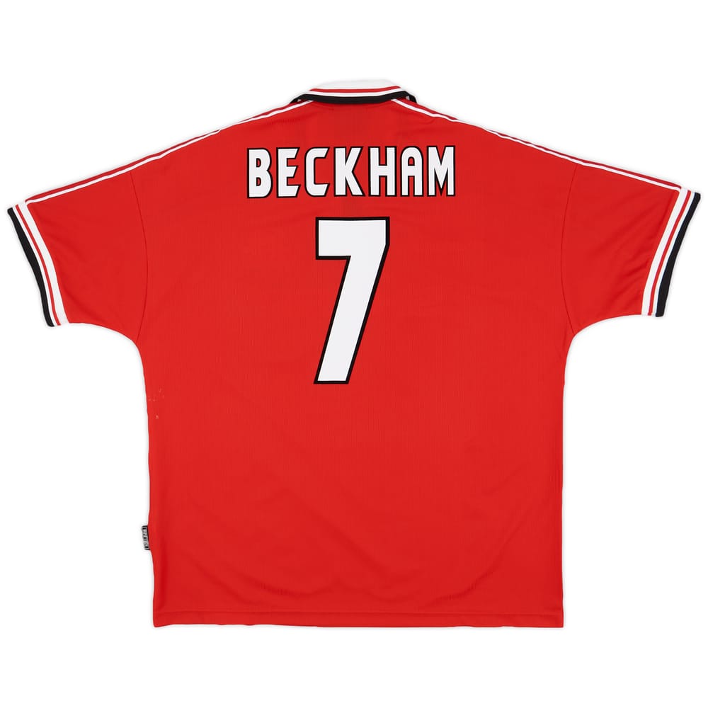 1998-00 Manchester United Home Shirt Beckham #7 - 9/10 - (XXL)