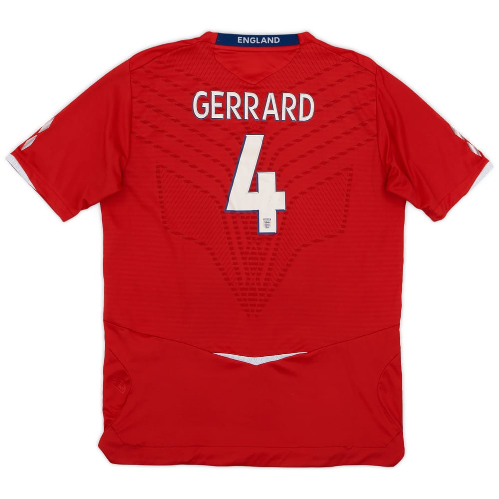 2008-10 England Away Shirt Gerrard #4 - 7/10 - (XL.Boys)