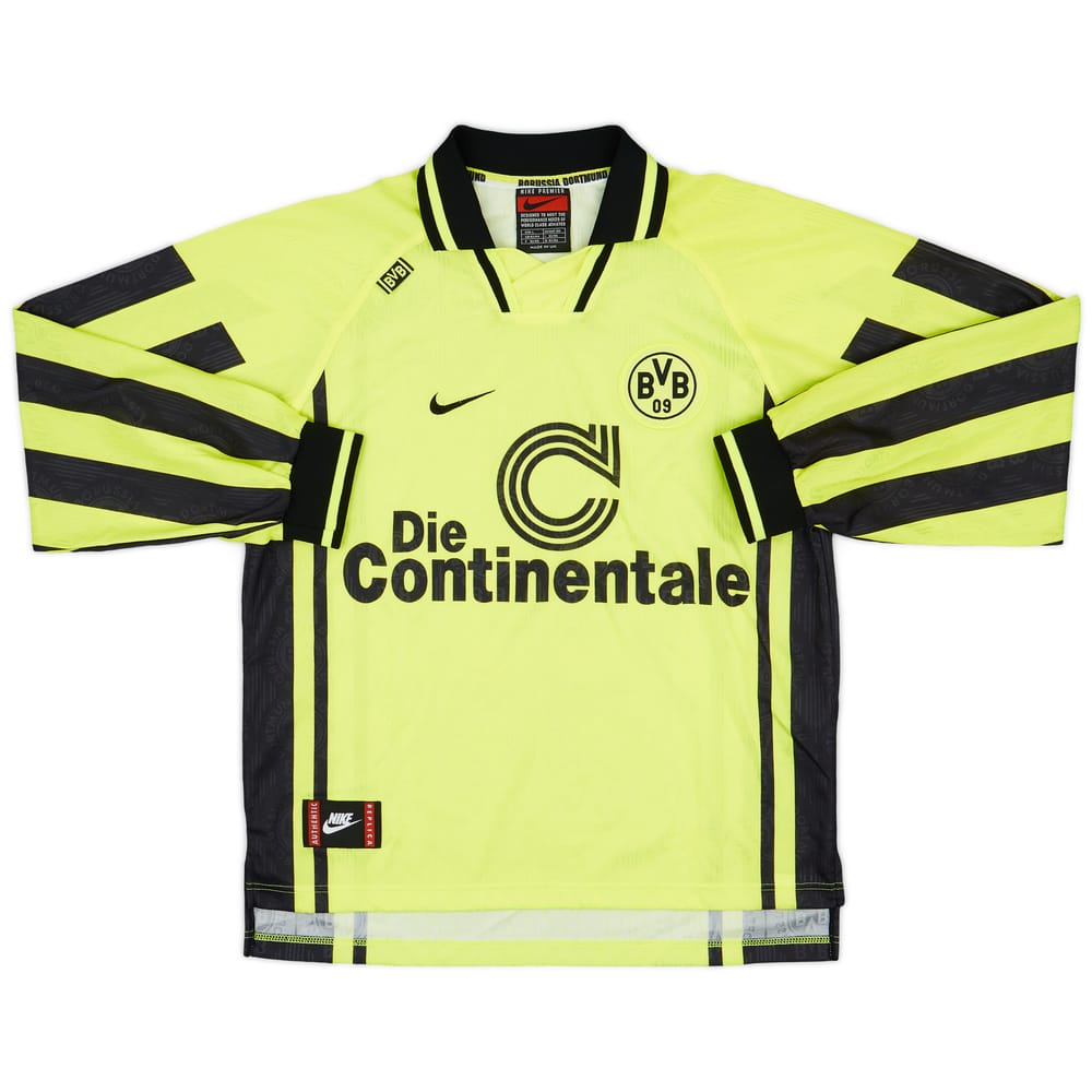 1996-97 Borussia Dortmund Home L/S Shirt - 9/10 - (L)