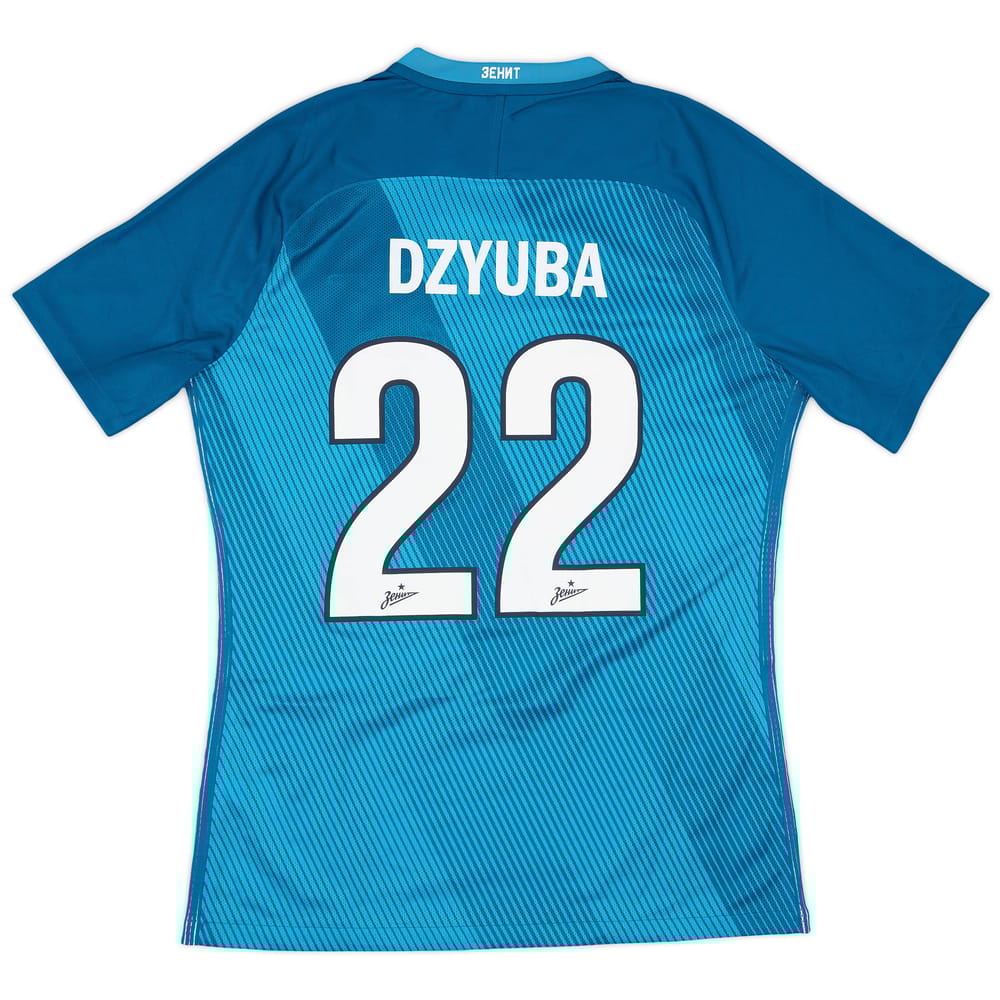 2016-17 Zenit St. Petersburg Player Issue Home Shirt Dzyuba #22 - 8/10 - (L)