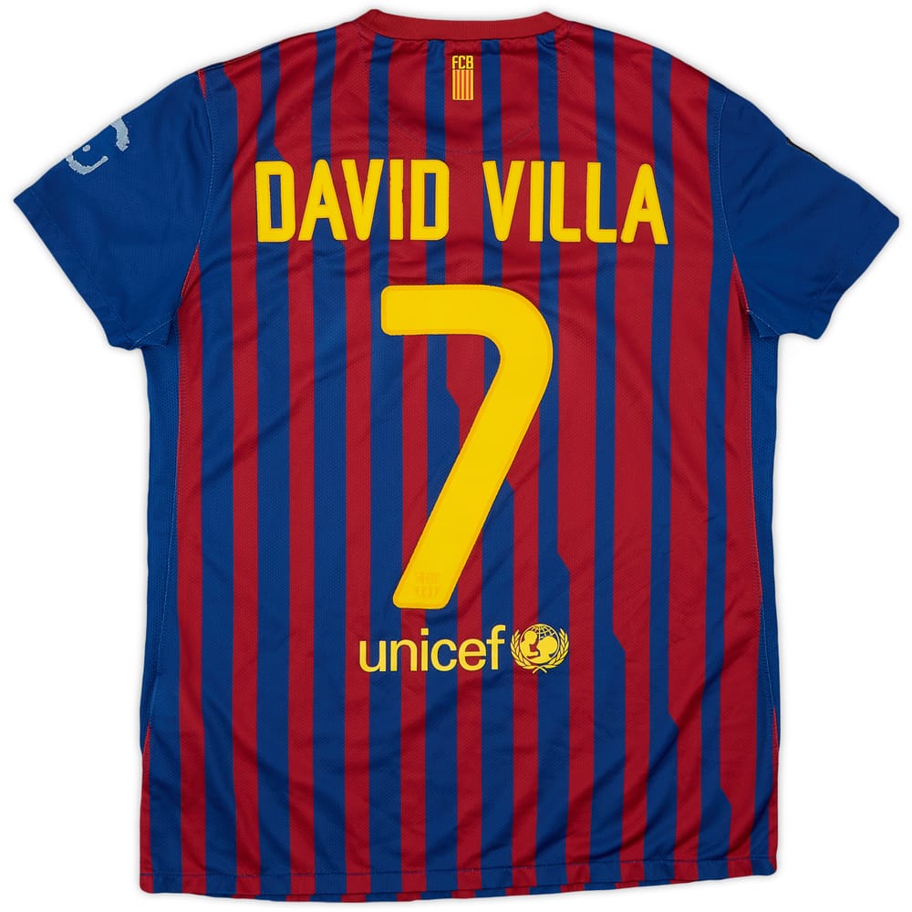 2011-12 Barcelona Home Shirt David Villa #7 - 5/10 - (Women's M)