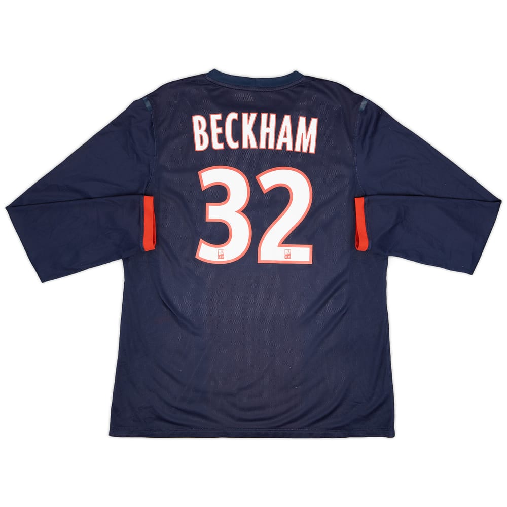 2013-14 Paris Saint-Germain Player Issue Home L/S Shirt Beckham #32 - 5/10 - (XL)
