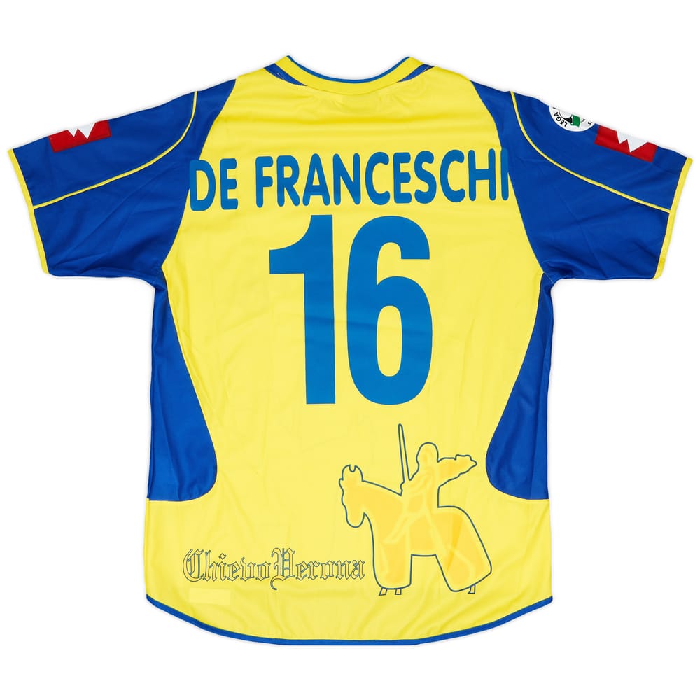 2004-05 Chievo Verona Match Worn Home Shirt De Franceschi #16