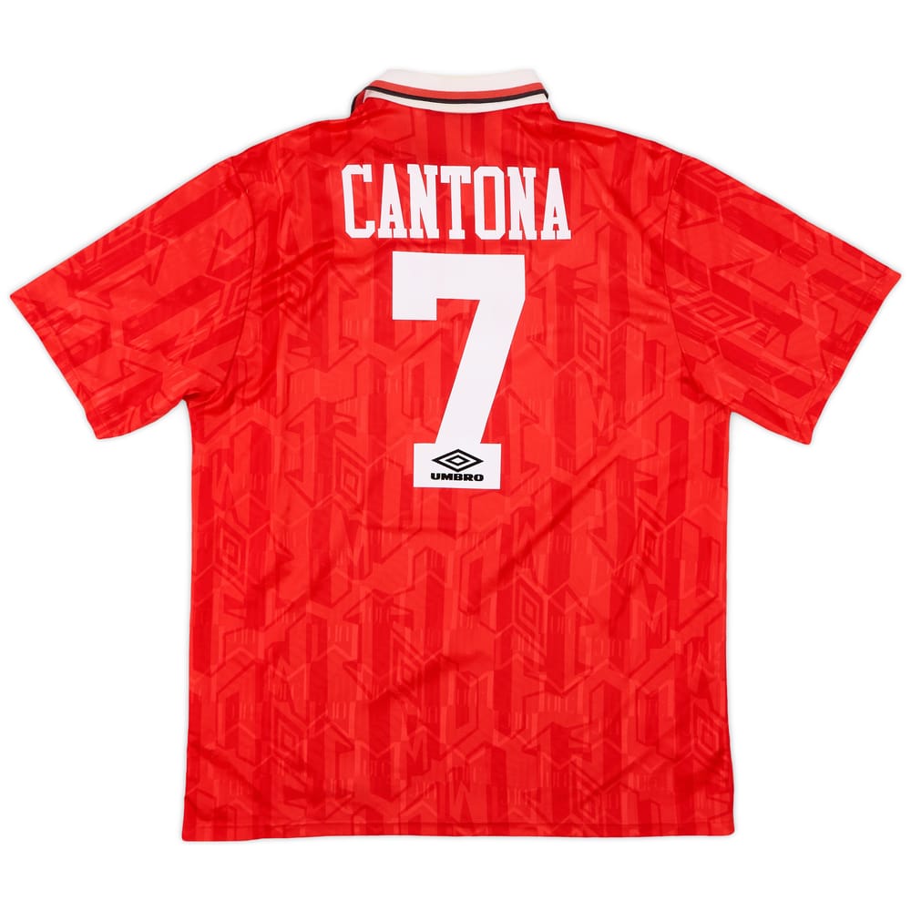 1992-94 Manchester United Home Shirt Cantona #7 - 9/10 - (XL)