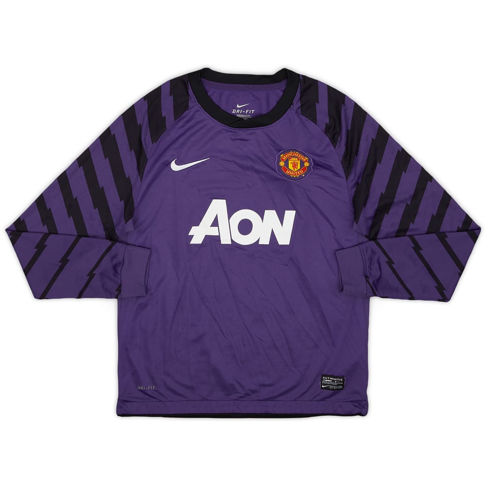 2010-11 Manchester United Yellow GK Shirt - 8/10 - (M.Boys)