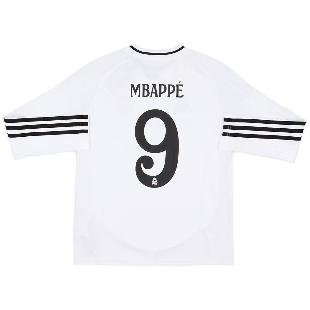 2024-25 Real Madrid Home L/S Shirt Mbappe #9 (KIDS)