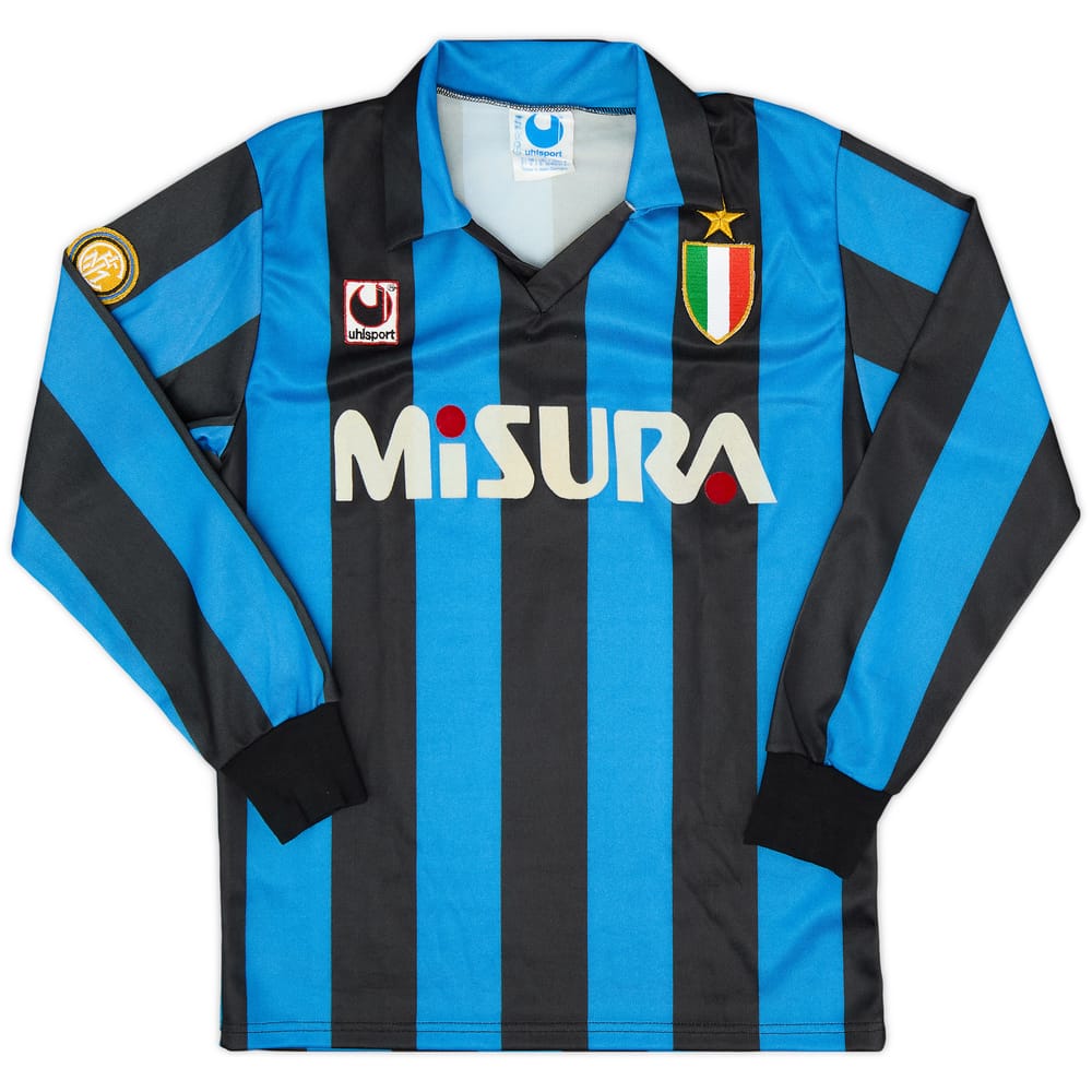 1989-90 Inter Milan Home L/S Shirt - 8/10 - (S)