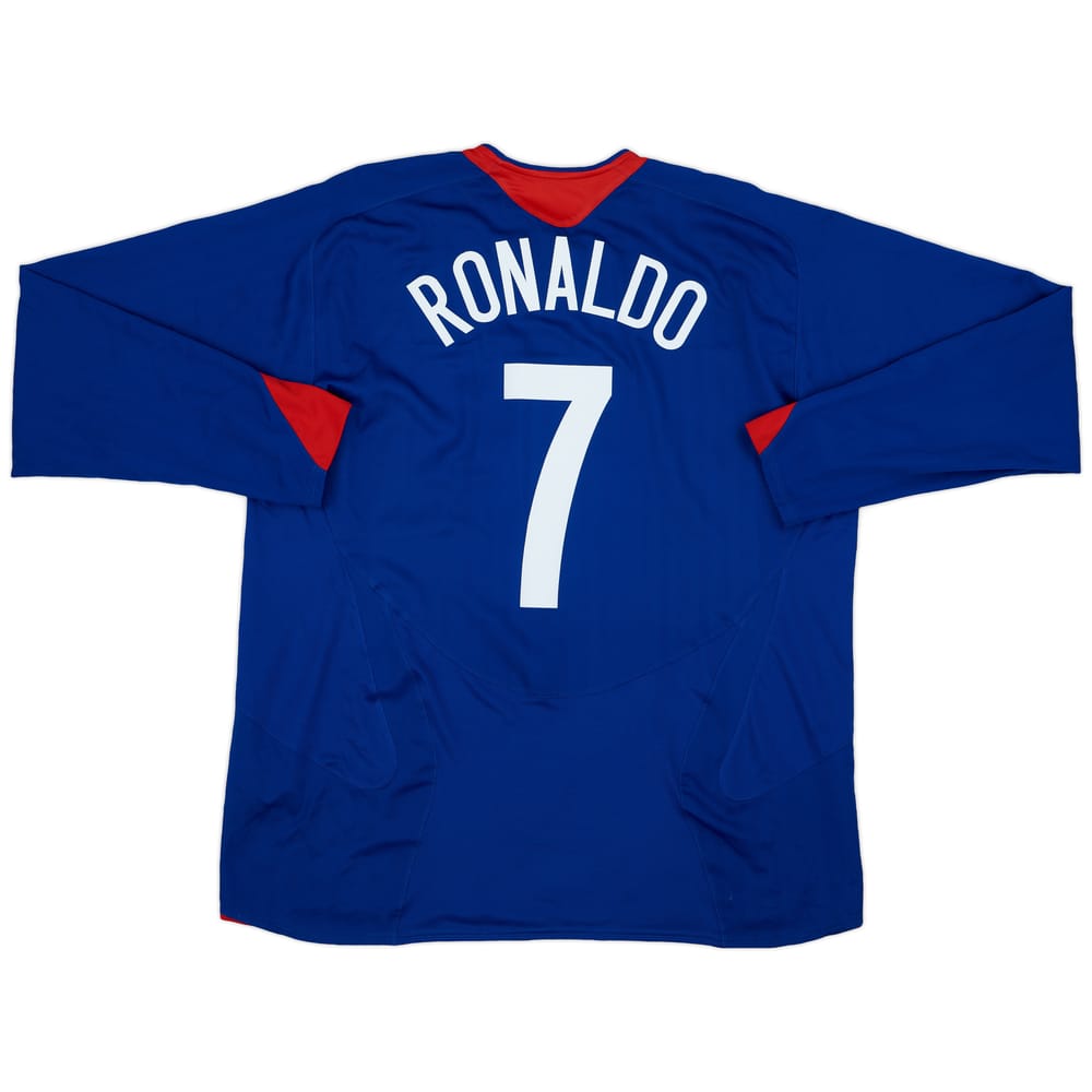 2005-06 Manchester United Away L/S Shirt Ronaldo #7 - 8/10 - (XXL)