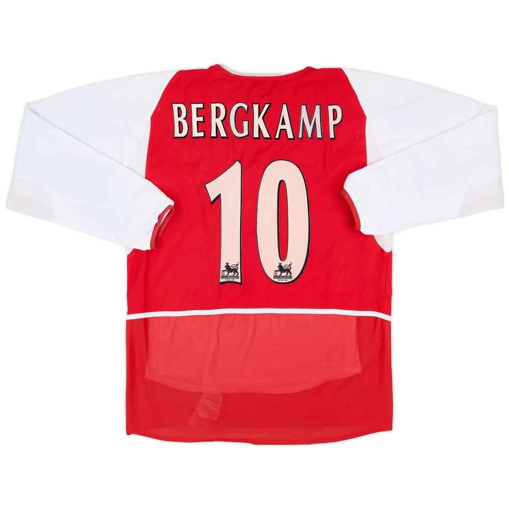 2002-04 Arsenal Player Issue Home L/S Shirt Bergkamp #10 - 6/10 - (L)