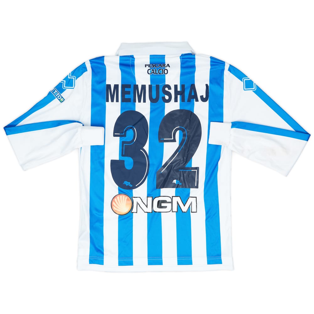 2014-15 Pescara Match Issue Home Shirt Memushaj #32