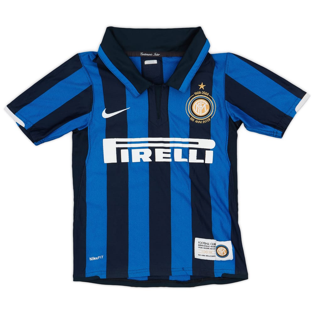 2007-08 Inter Milan Centenary Home Shirt - 8/10 - (S.Boys)