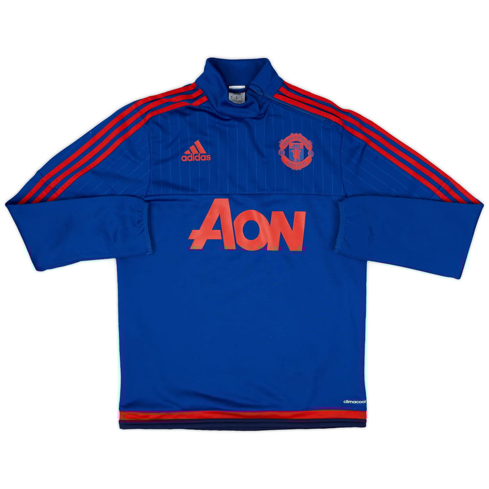 2015-16 Manchester United adidas 1/4 Zip Training Top - 9/10 - (S)
