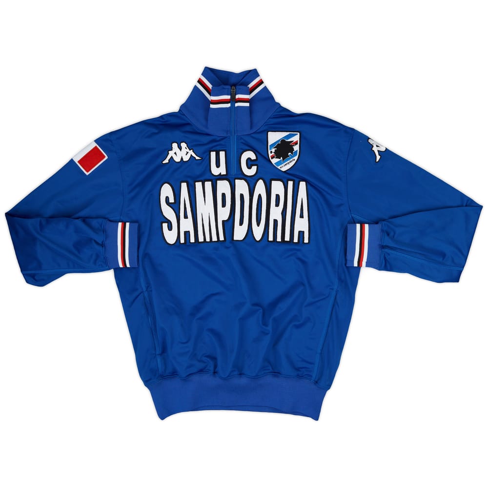 2009-10 Sampdoria Kappa 1/4 Zip Sweat Top - 8/10 - (XL)