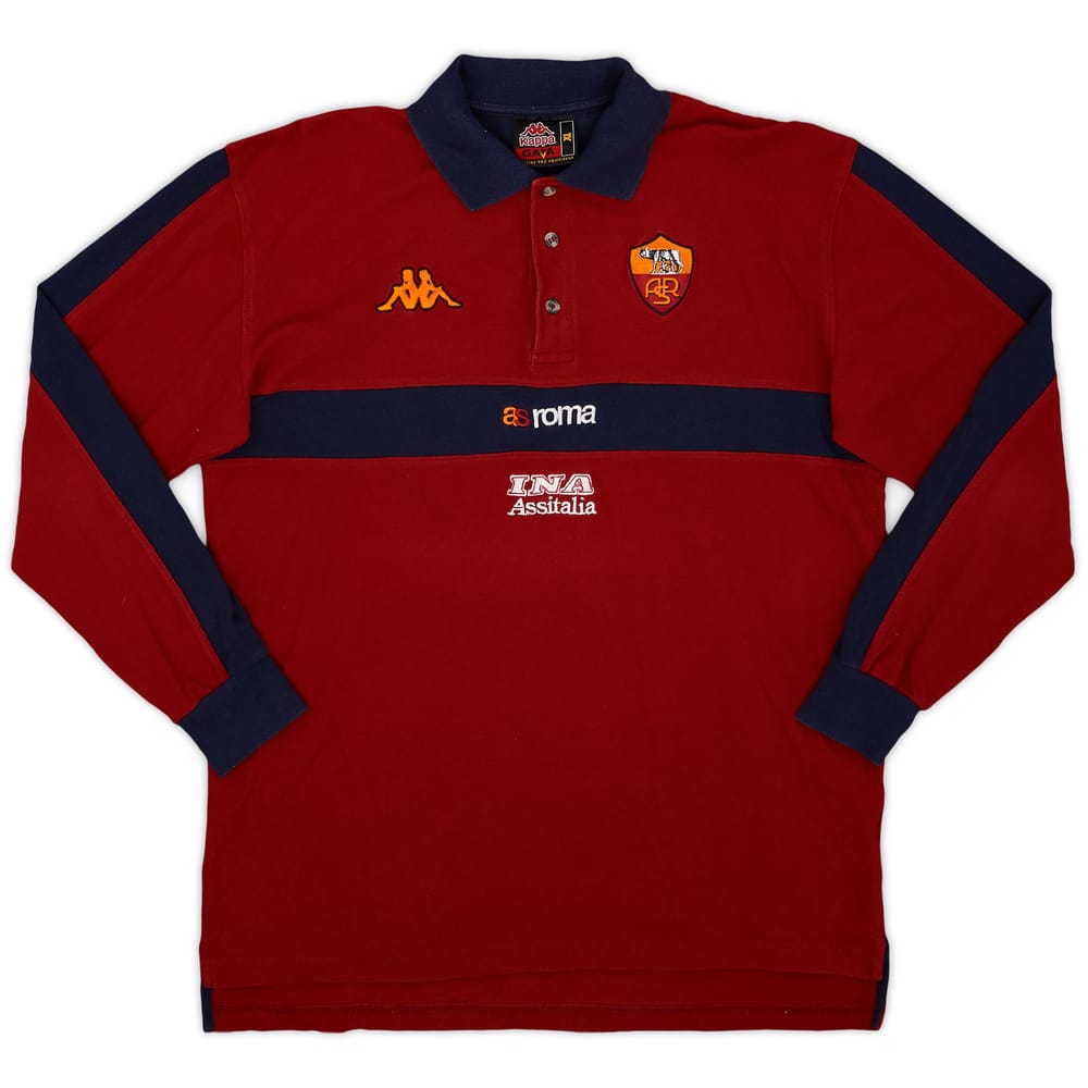 2000-01 Roma Kappa Polo L/S Shirt - 8/10 - (XL)
