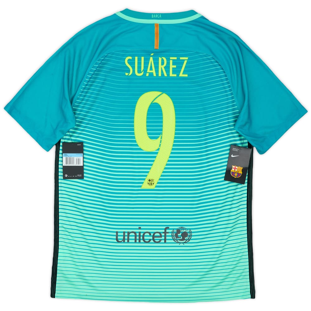 2016-17 Barcelona Third Shirt Suarez #9 (M)