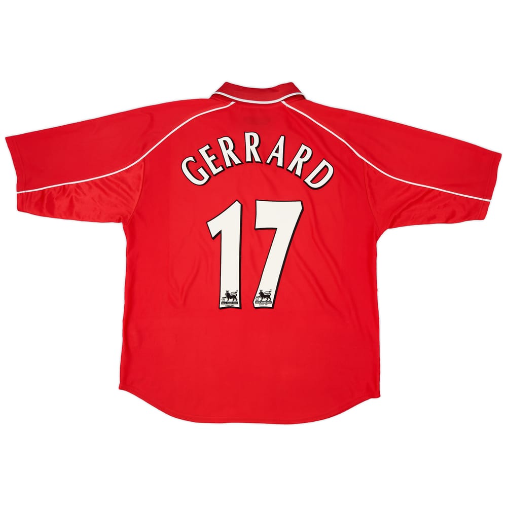 2000-02 Liverpool Home Shirt Gerrard #17 - 7/10 - (L)