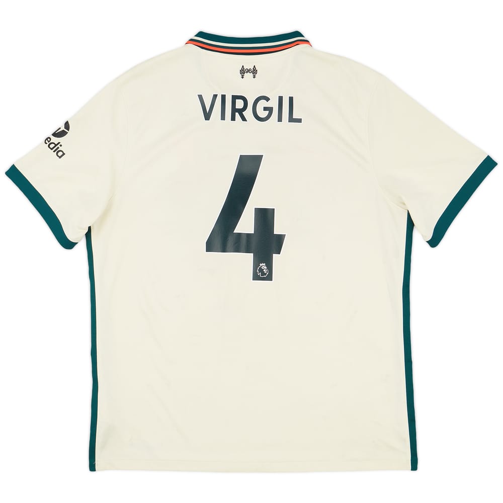 2021-22 Liverpool Away Shirt Virgil #4 - 5/10 - (XL)
