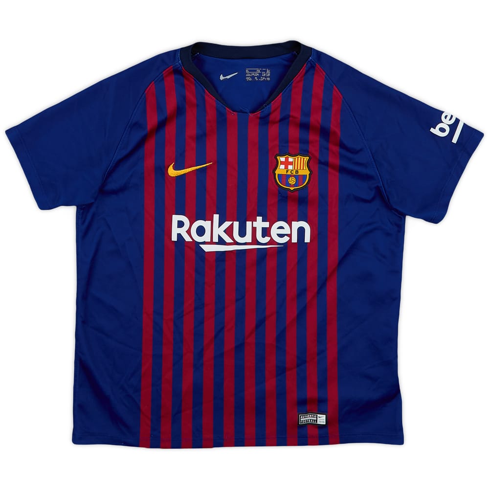 2018-19 Barcelona Home Shirt - 8/10 - (S.Boys)