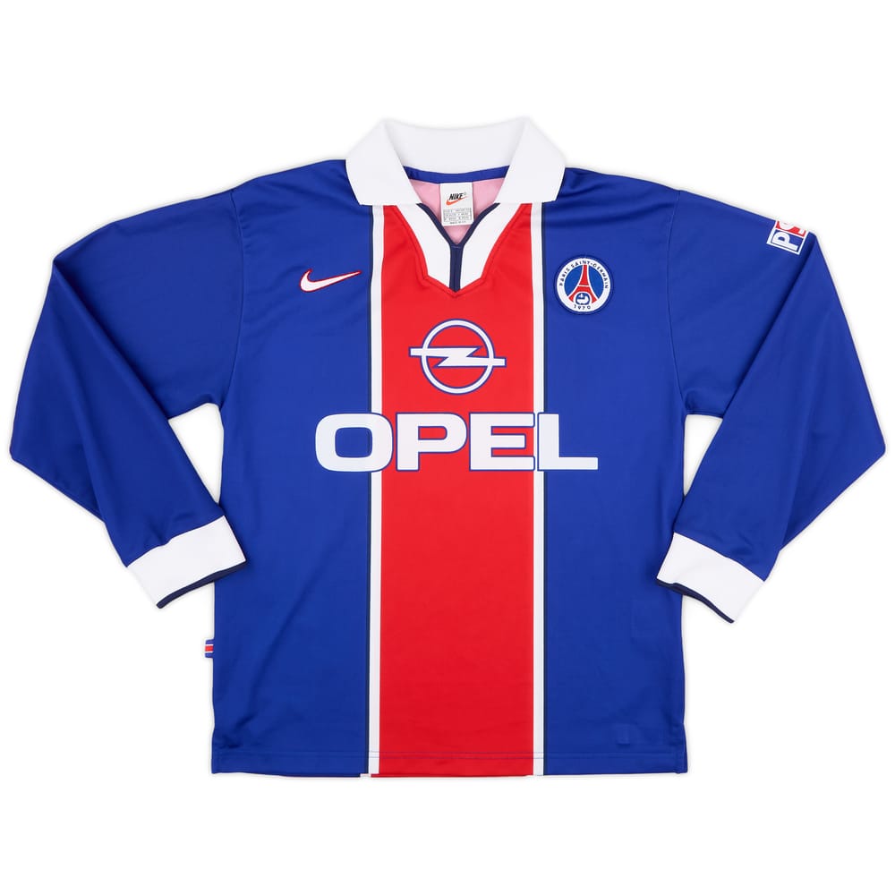 1997-98 Paris Saint-Germain Player Issue Home L/S Shirt - 9/10 - (S)