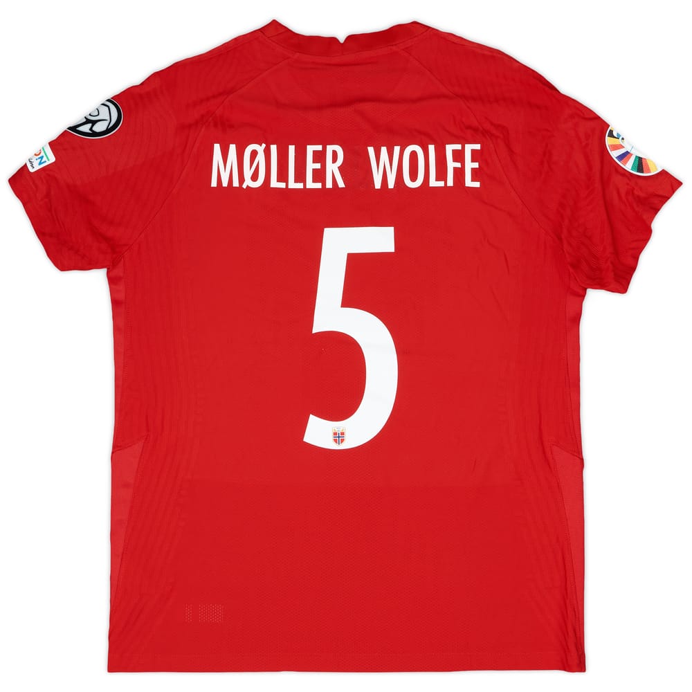 2022-23 Norway Match Issue European Championship Home Shirt Moller Wolfe #5