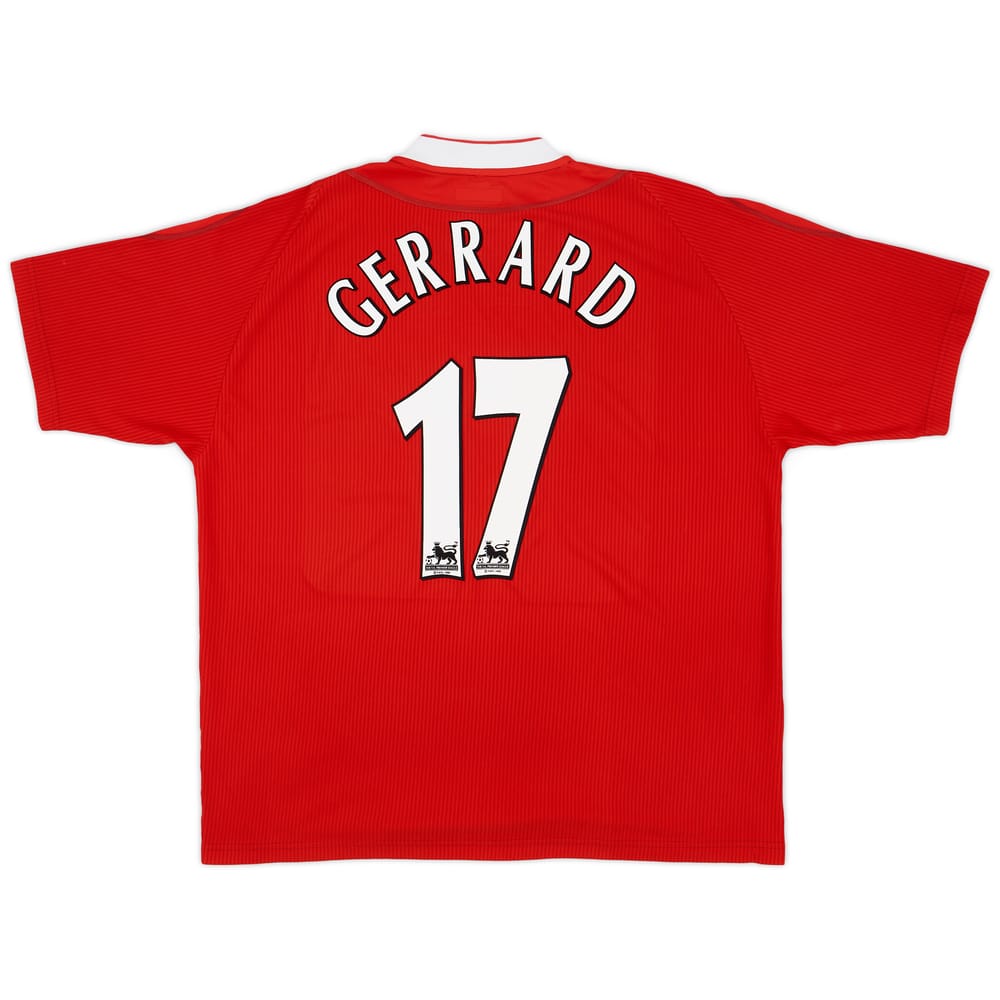 2002-04 Liverpool Home Shirt Gerrard #17 - 8/10 - (XXL)