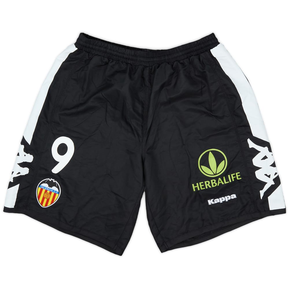 2010-11 Valencia Player Issue Home Shorts #9 (L)