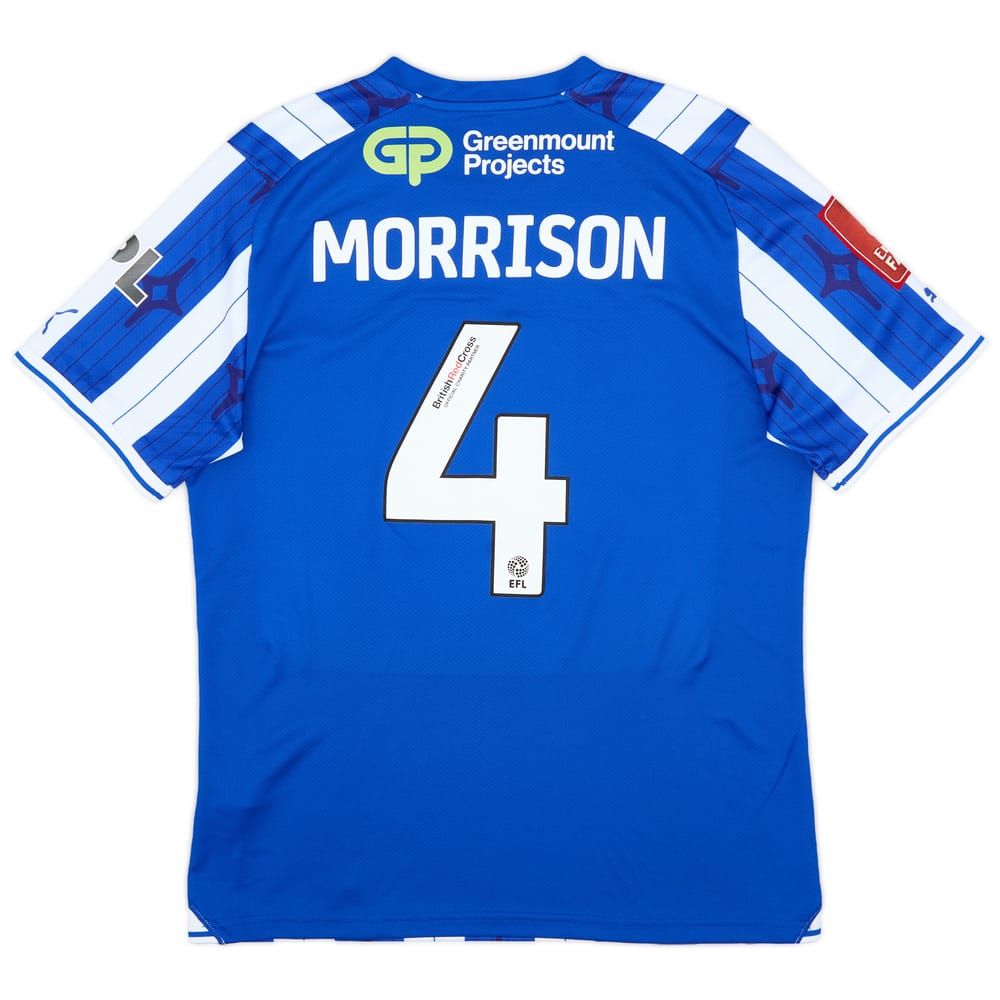 2023-24 Wigan FA Cup Match Issue Home Shirt Morrison #4