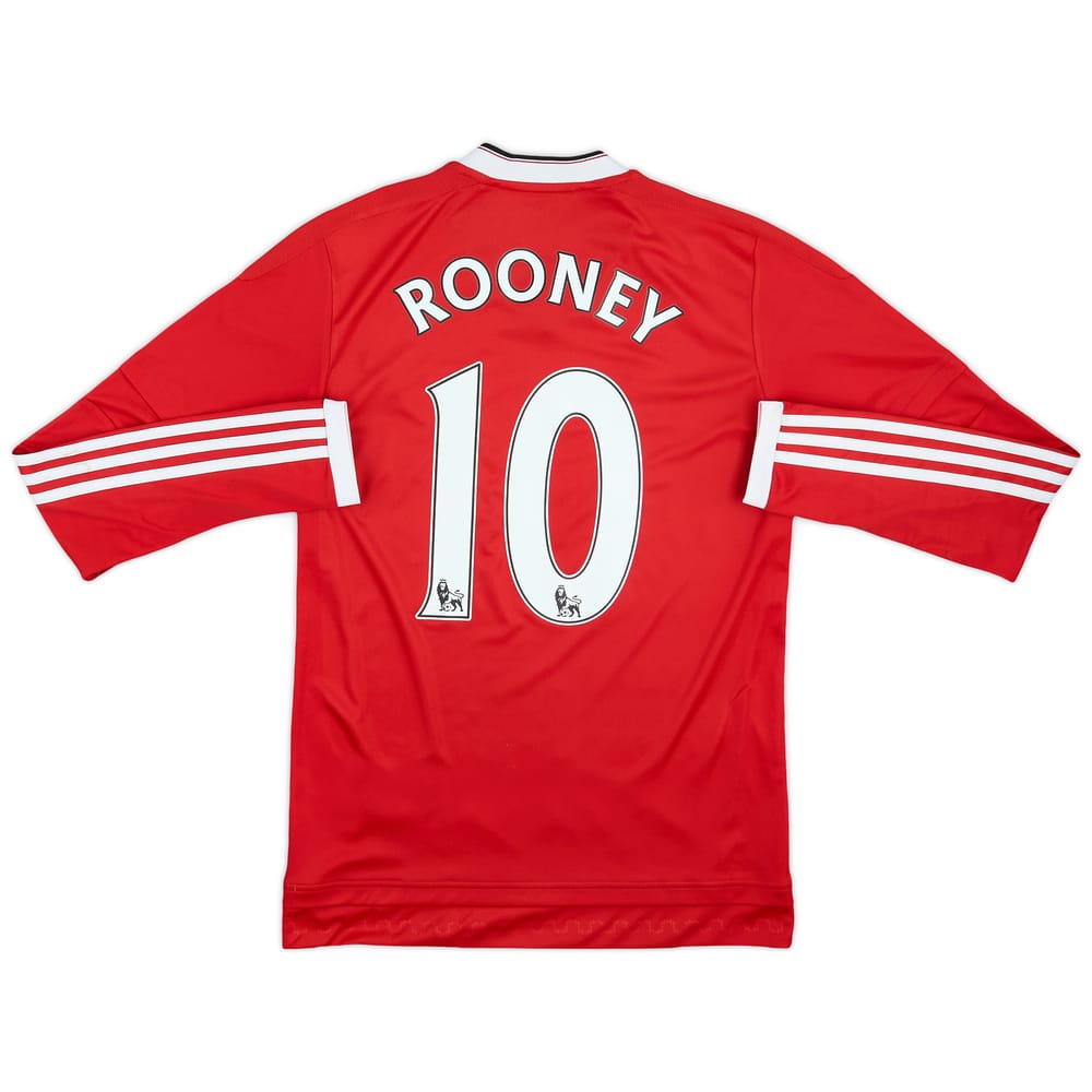 2015-16 Manchester United Home L/S Shirt Rooney #10 - 7/10 - (XS)